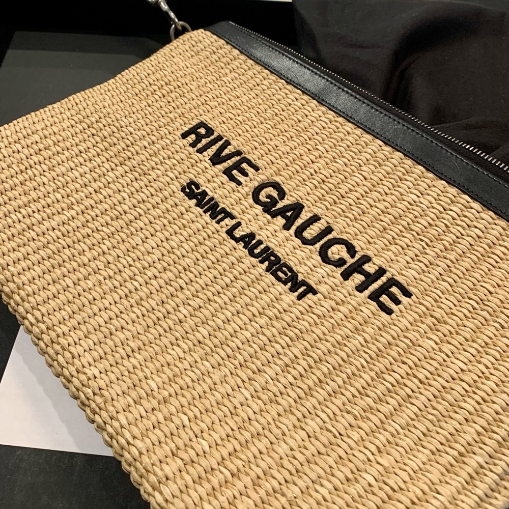 Saint Laurent Rive Gauche Woven Pouch